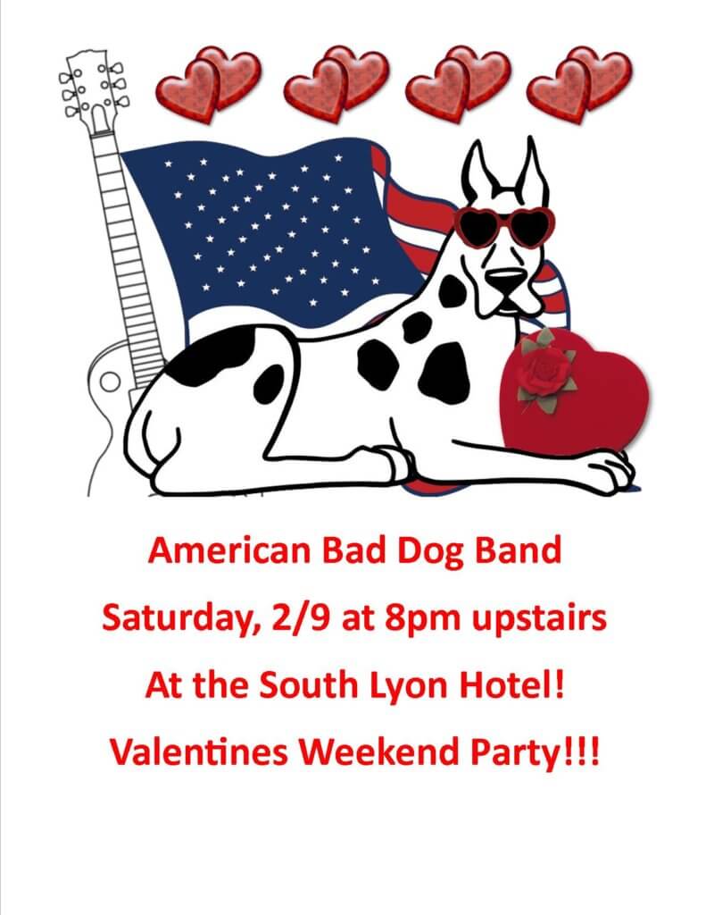 American Bad Dog Band Valentines Flyer American Bad Dog Band Valentines Flyer