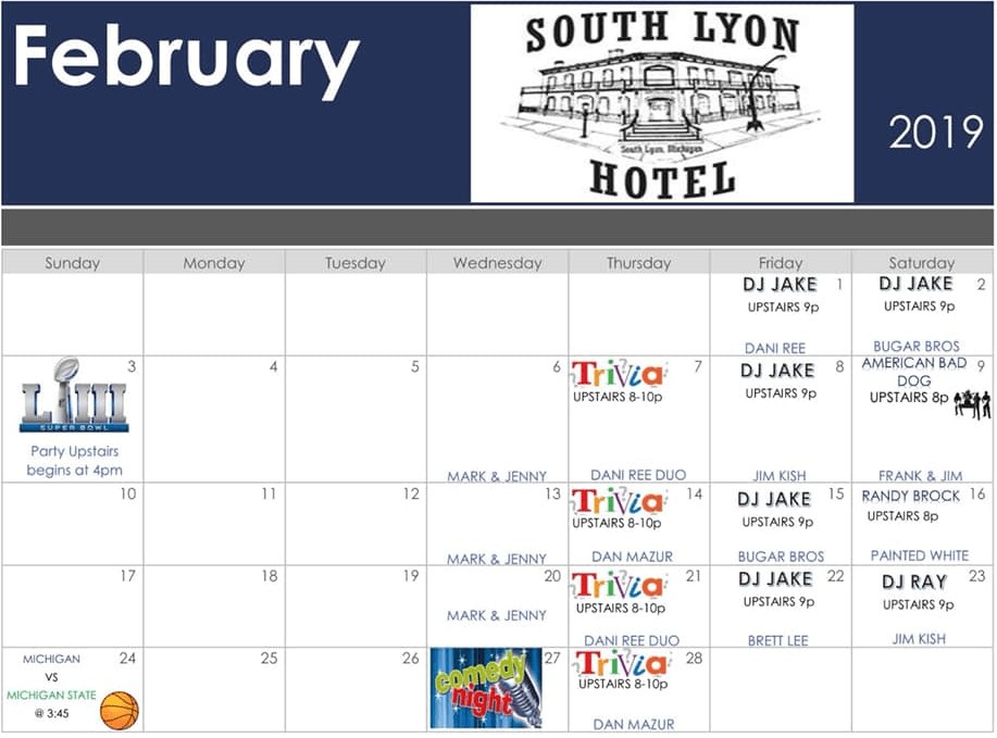Feb Calendar Feb Calendar