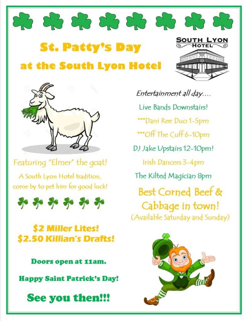 St. Patty's Day Flyer 2019 St. Patty's Day Flyer 2019